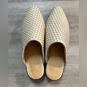 NWT Nisolo Ama Woven Mule Bone Size 7
